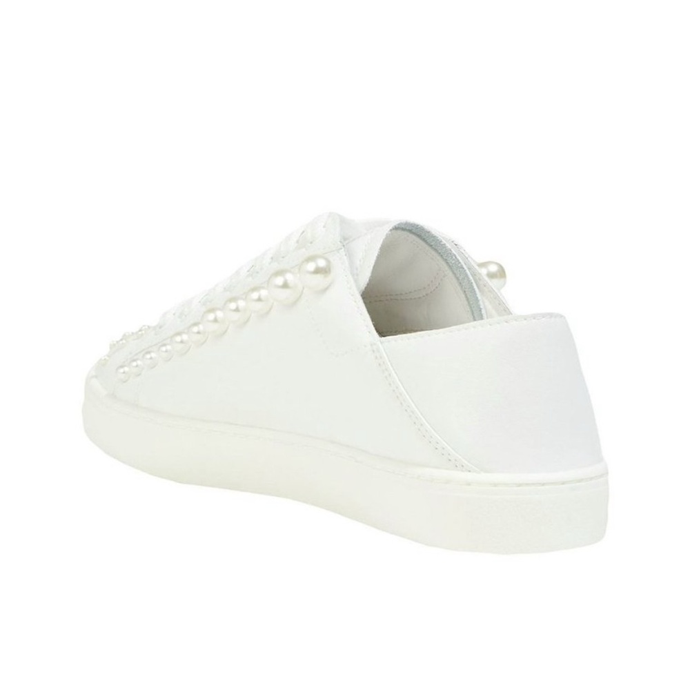 NEW Stuart Weitzman White Pearl Sneakers - Picture 3 of 10